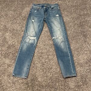 American Eagle Next Level Airflex Slim Denim Distressed Jeans Size Men's
